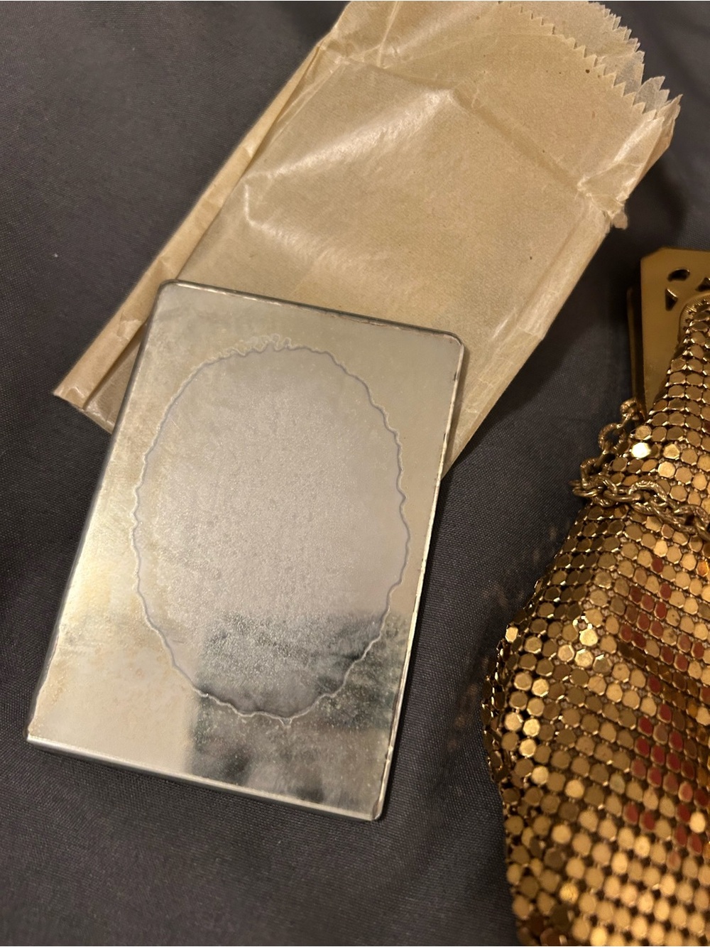 Gold Sequin Evening Chain Bag - Picture 5 of 10